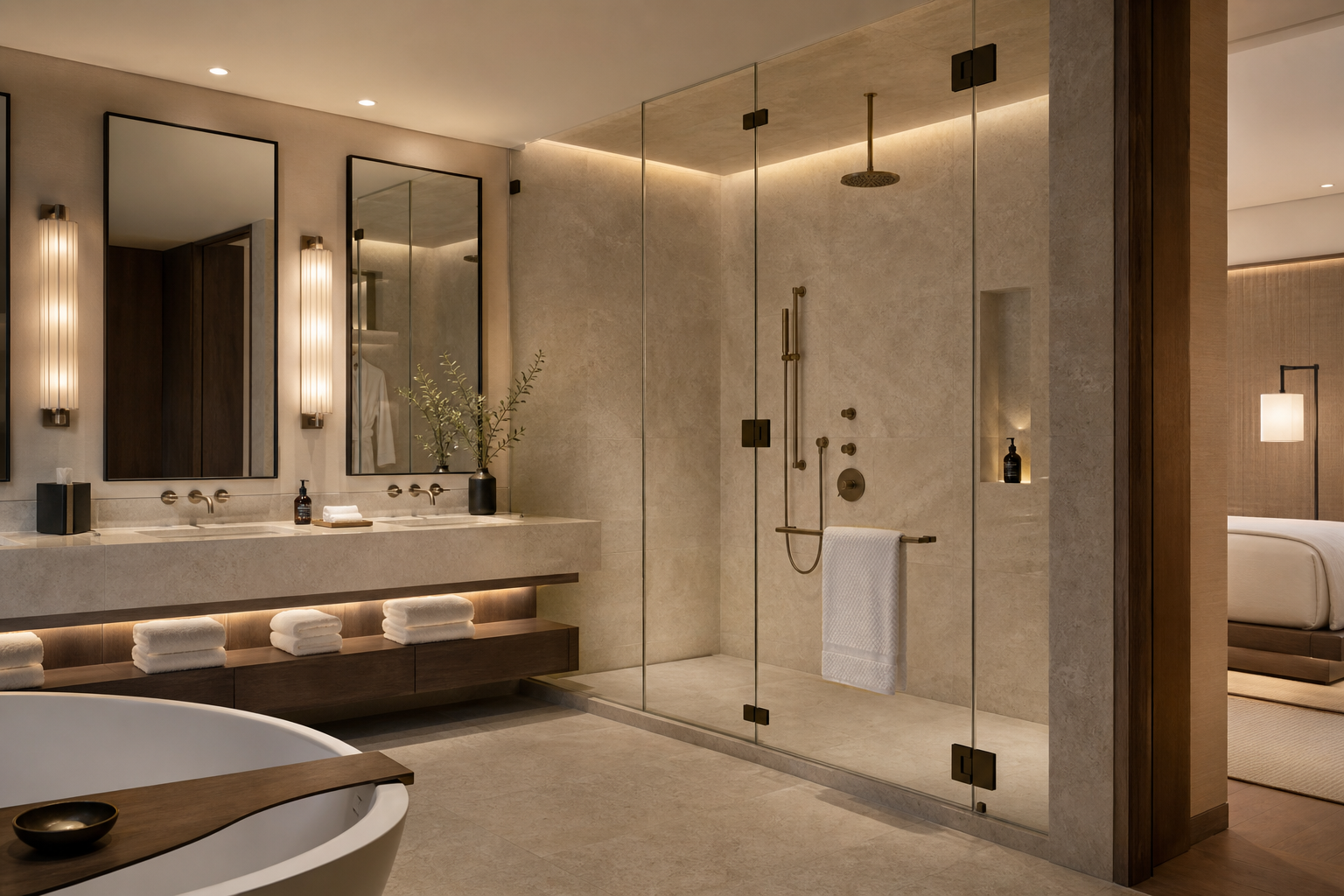 Hospitality bathroom application context